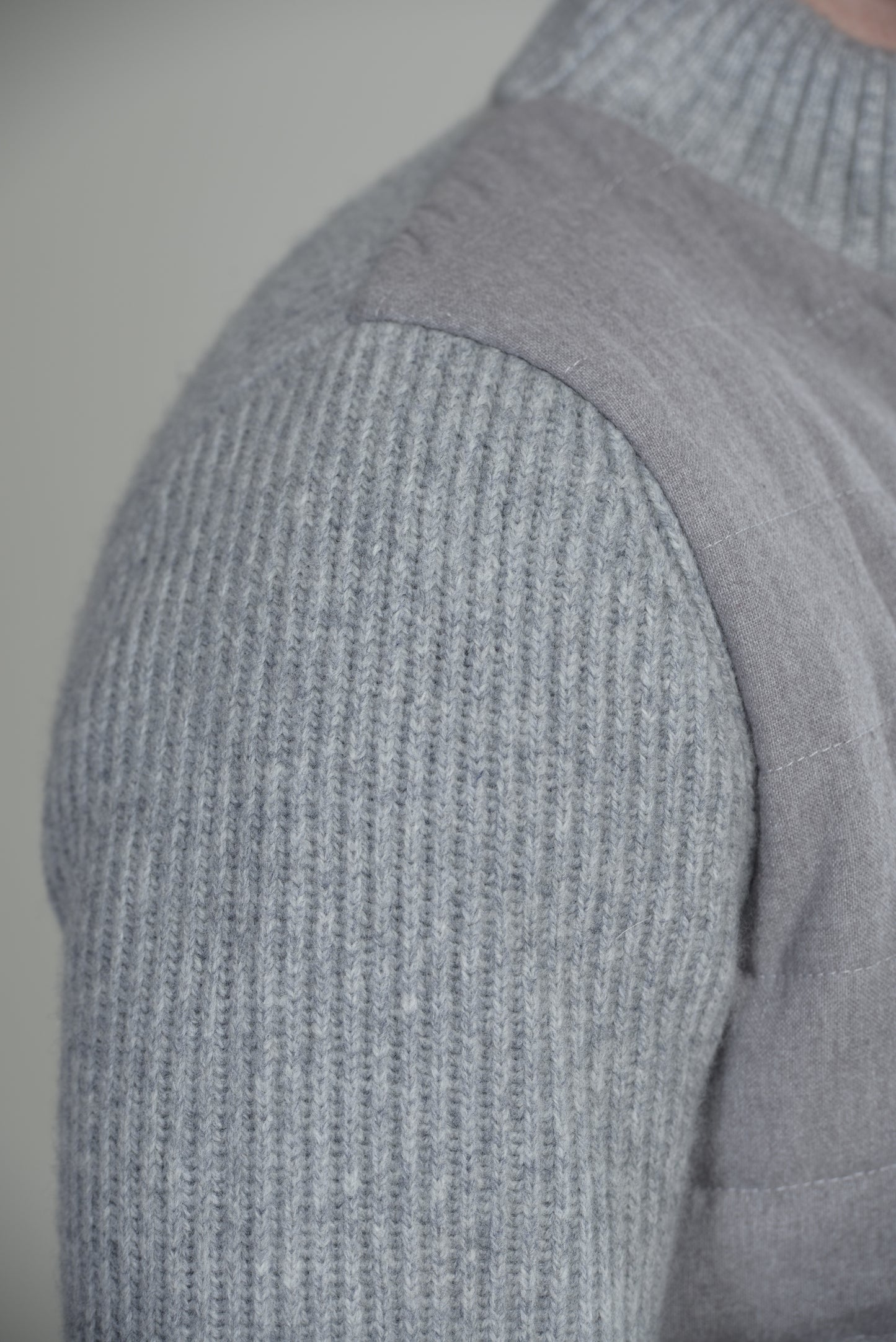 Quilted wool cardigan jacket